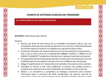 Actividad sugerida: LC02 - Colla - U1 - N°6: Celebraciones colla: el floreo Actividad sugerida: LC02 - Colla - U1 - N°6: Celebraciones colla: el floreo