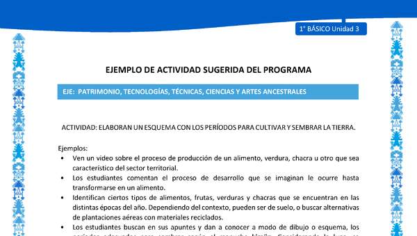 Actividad sugerida: LC01 - Mapuche - U3 - N°10: ELABORANUN ESQUEMA CON LOS PERÍODOS PARA CULTIVAR Y SEMBRAR LA TIERRA. Actividad sugerida: LC01 - Mapuche - U3 - N°10: ELABORANUN ESQUEMA CON LOS PERÍODOS PARA CULTIVAR Y SEMBRAR LA TIERRA.