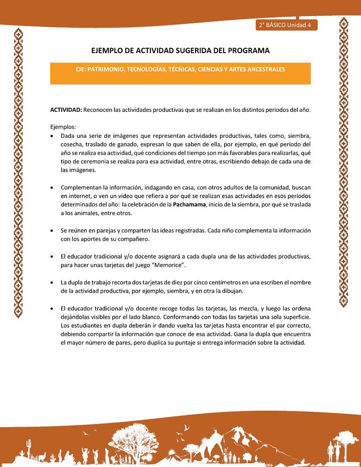 Actividad sugerida: LC02 - Lickanantay - U4 - N°6: RECONOCEN LAS ACTIVIDADES PRODUCTIVAS QUE SE REALIZAN EN LOS DISTINTOS PERIODOS DEL AÑO. Actividad sugerida: LC02 - Lickanantay - U4 - N°6: RECONOCEN LAS ACTIVIDADES PRODUCTIVAS QUE SE REALIZAN EN LOS DISTINTOS PERIODOS DEL AÑO.