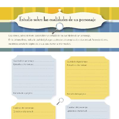 Estudio de las cualidades de un personaje Estudio de las cualidades de un personaje