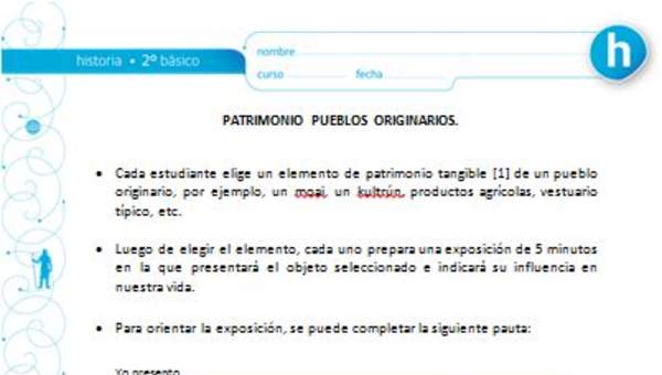 Patrimonio pueblos originarios Patrimonio pueblos originarios