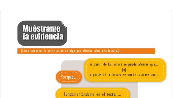 Muéstrame la evidencia Muéstrame la evidencia