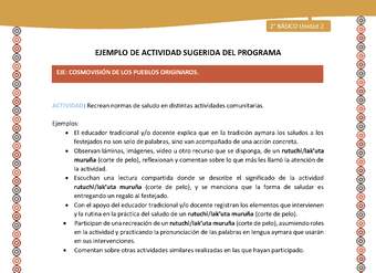 Actividad sugerida Nº 13- LC02 - AYM-U2-01-ECO-  Recrean normas de saludo en distintas actividades comunitarias. Actividad sugerida Nº 13- LC02 - AYM-U2-01-ECO-  Recrean normas de saludo en distintas actividades comunitarias.