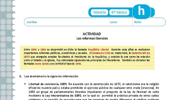 Las reformas liberales Las reformas liberales