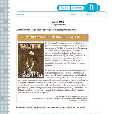 El auge del salitre El auge del salitre