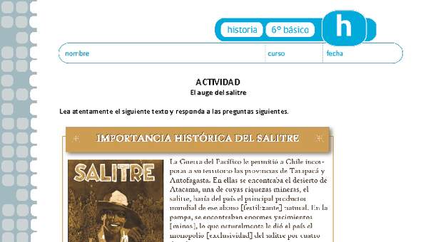 El auge del salitre El auge del salitre