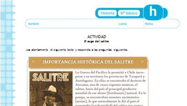 El auge del salitre El auge del salitre