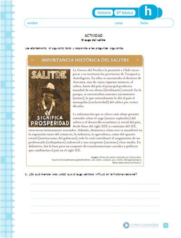 El auge del salitre El auge del salitre