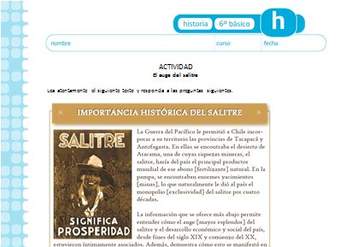 El auge del salitre El auge del salitre