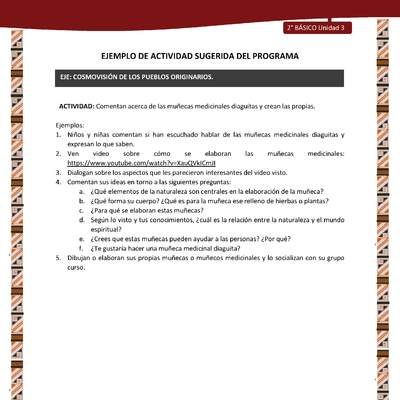Actividad sugerida: LC02 - Diaguita - U3 - N°2: COMENTAN ACERCA DE LAS MUÑECAS MEDICINALES DIAGUITAS Y CREAN LAS PROPIAS. Actividad sugerida: LC02 - Diaguita - U3 - N°2: COMENTAN ACERCA DE LAS MUÑECAS MEDICINALES DIAGUITAS Y CREAN LAS PROPIAS.