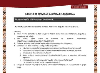 Actividad sugerida: LC02 - Diaguita - U3 - N°2: COMENTAN ACERCA DE LAS MUÑECAS MEDICINALES DIAGUITAS Y CREAN LAS PROPIAS. Actividad sugerida: LC02 - Diaguita - U3 - N°2: COMENTAN ACERCA DE LAS MUÑECAS MEDICINALES DIAGUITAS Y CREAN LAS PROPIAS.