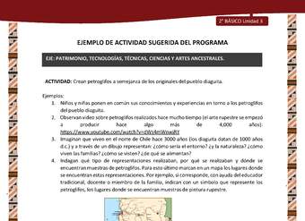 Actividad sugerida: LC02 - Diaguita - U3 - N°3: CREAN PETROGLIFOS A SEMEJANZA DE LOS ORIGINALES DEL PUEBLO DIAGUITA. Actividad sugerida: LC02 - Diaguita - U3 - N°3: CREAN PETROGLIFOS A SEMEJANZA DE LOS ORIGINALES DEL PUEBLO DIAGUITA.