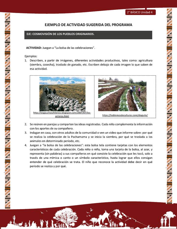 Actividad sugerida: LC02 - Diaguita - U4 - N°3: JUEGAN A “LA BOLSA DE LAS CELEBRACIONES”. Actividad sugerida: LC02 - Diaguita - U4 - N°3: JUEGAN A “LA BOLSA DE LAS CELEBRACIONES”.