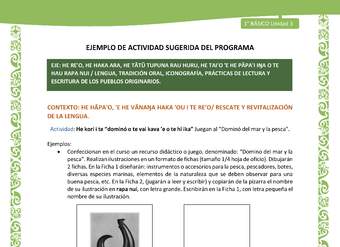 Actividad sugerida LC01 - Rapa Nui - U3 - N°47: Juegan al “Dominó del mar y la pesca”. Actividad sugerida LC01 - Rapa Nui - U3 - N°47: Juegan al “Dominó del mar y la pesca”.