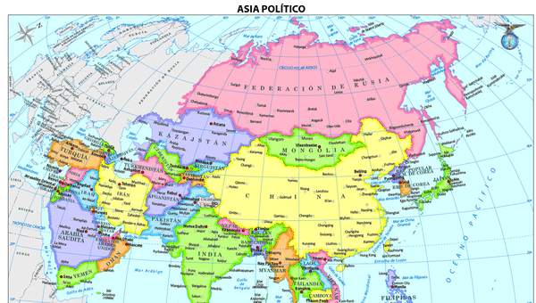 Mapa político de Asia Mapa político de Asia