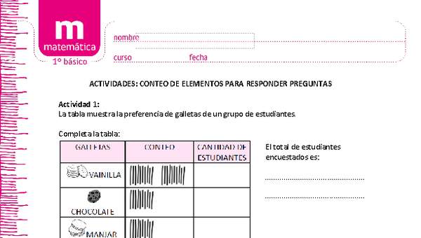Conteo de elementos para responder preguntas (II) Conteo de elementos para responder preguntas (II)