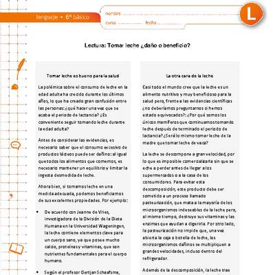 Tomar leche ¿daño o beneficio? Tomar leche ¿daño o beneficio?