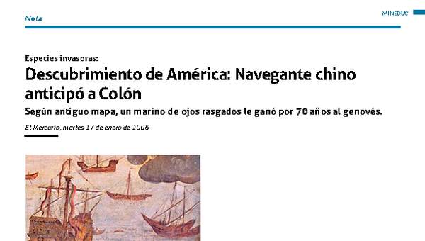 Descubrimiento de América: Navegante chino anticipó a Colón Descubrimiento de América: Navegante chino anticipó a Colón