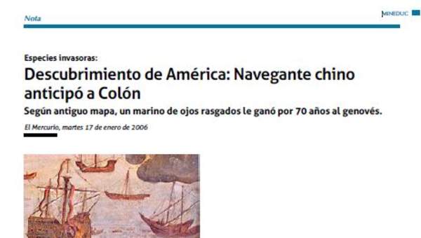 Descubrimiento de América: Navegante chino anticipó a Colón Descubrimiento de América: Navegante chino anticipó a Colón