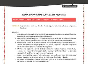 Actividad sugerida: LC01 - KAWÉSQAR - U1 - N°5: REPRESENTAN A PARTIR DE DISTINTAS FORMAS ALGUNAS PRÁCTICAS CULTURALES DEL PUEBLO KAWÉSQAR. Actividad sugerida: LC01 - KAWÉSQAR - U1 - N°5: REPRESENTAN A PARTIR DE DISTINTAS FORMAS ALGUNAS PRÁCTICAS CULTURALES DEL PUEBLO KAWÉSQAR.