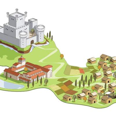 Aldea de la edad media Aldea de la edad media