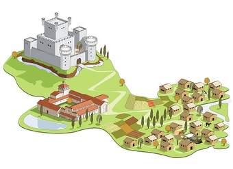 Aldea de la edad media Aldea de la edad media