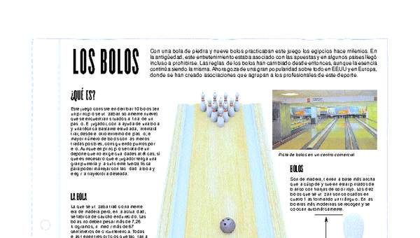Los bolos Los bolos