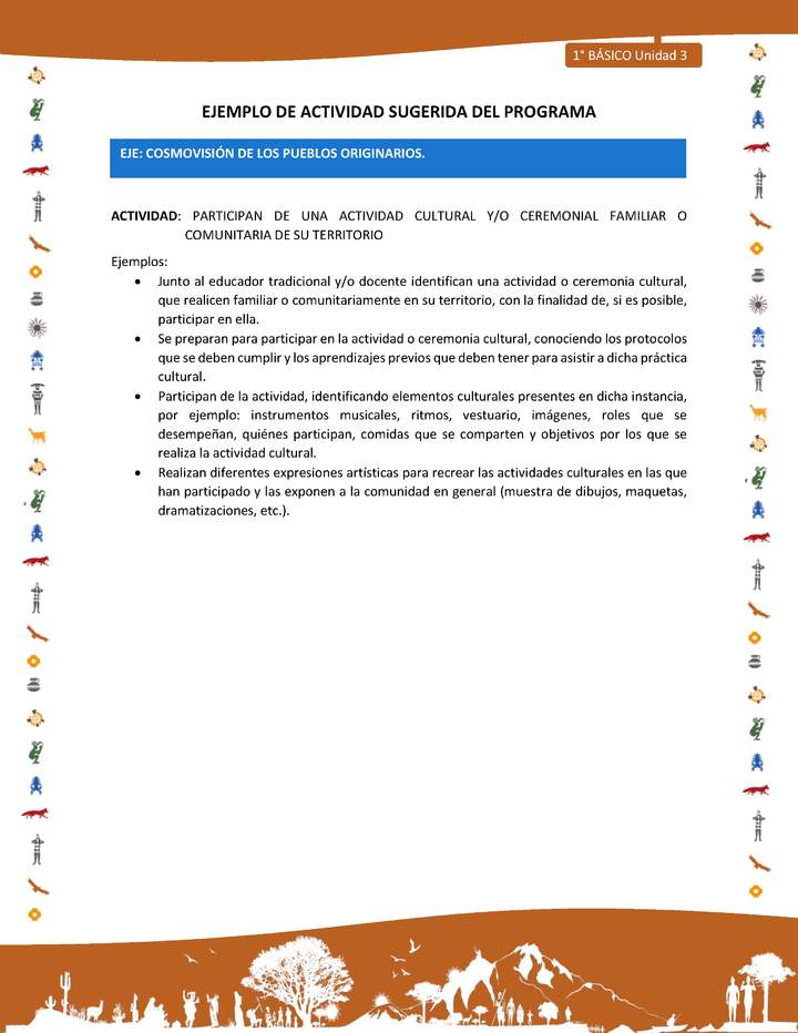 Actividad sugerida Nº 8- LC01 - INTERCULTURALIDAD-U3-ECO - PARTICIPAN DE UNA ACTIVIDAD CULTURAL Y/O CEREMONIAL FAMILIAR O COMUNITARIA DE SU TERRITORIO Actividad sugerida Nº 8- LC01 - INTERCULTURALIDAD-U3-ECO - PARTICIPAN DE UNA ACTIVIDAD CULTURAL Y/O CEREMONIAL FAMILIAR O COMUNITARIA DE SU TERRITORIO