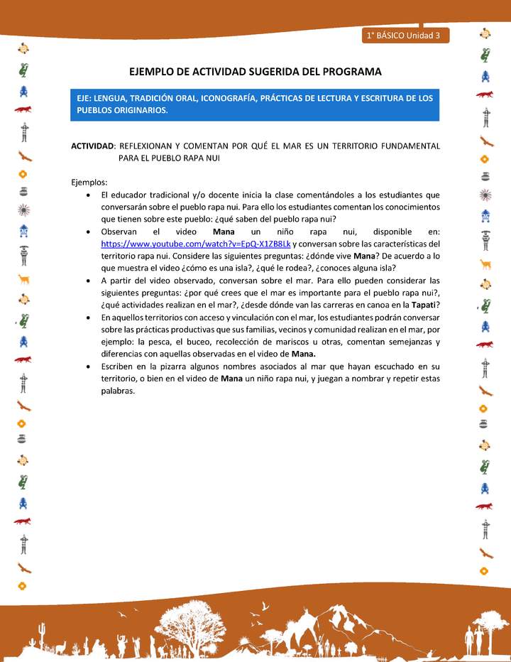 Actividad sugerida Nº 1- LC01 - INTERCULTURALIDAD-U3-LS - REFLEXIONAN Y COMENTAN POR QUÉ EL MAR ES UN TERRITORIO FUNDAMENTAL PARA EL PUEBLO RAPA NUI Actividad sugerida Nº 1- LC01 - INTERCULTURALIDAD-U3-LS - REFLEXIONAN Y COMENTAN POR QUÉ EL MAR ES UN TERRITORIO FUNDAMENTAL PARA EL PUEBLO RAPA NUI
