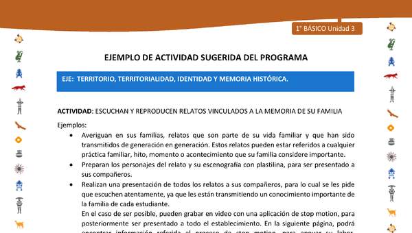 Actividad sugerida Nº 5- LC01 - INTERCULTURALIDAD-U3-ET - ESCUCHAN Y REPRODUCEN RELATOS VINCULADOS A LA MEMORIA DE SU FAMILIA Actividad sugerida Nº 5- LC01 - INTERCULTURALIDAD-U3-ET - ESCUCHAN Y REPRODUCEN RELATOS VINCULADOS A LA MEMORIA DE SU FAMILIA