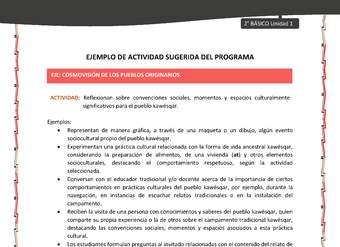 Actividad sugerida: LC02 - KAWÉSQAR - U1 - N°4: REFLEXIONAN SOBRE CONVENCIONES SOCIALES, MOMENTOS Y ESPACIOS CULTURALMENTE SIGNIFICATIVOS PARA EL PUEBLO KAWÉSQAR. Actividad sugerida: LC02 - KAWÉSQAR - U1 - N°4: REFLEXIONAN SOBRE CONVENCIONES SOCIALES, MOMENTOS Y ESPACIOS CULTURALMENTE SIGNIFICATIVOS PARA EL PUEBLO KAWÉSQAR.