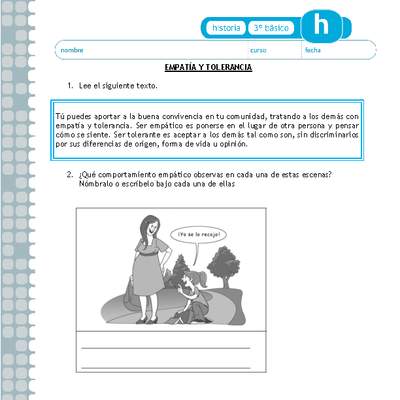 Empatía y tolerancia Empatía y tolerancia