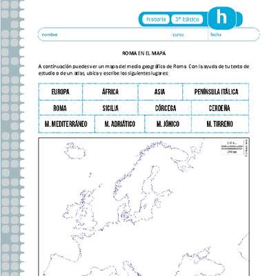 Roma en el mapa Roma en el mapa