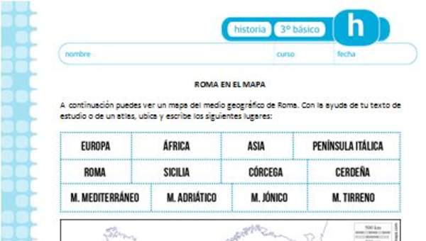 Roma en el mapa Roma en el mapa