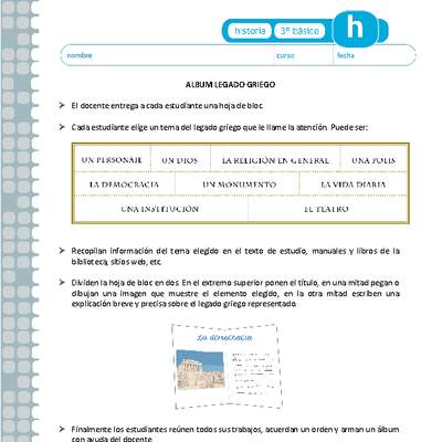 Album legado griego Album legado griego