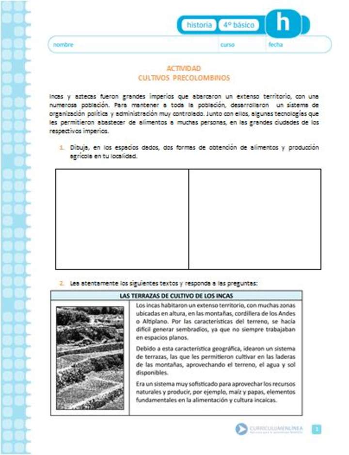 Cultivos precolombinos Cultivos precolombinos