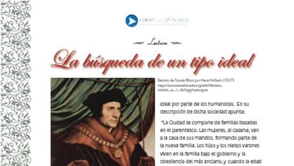 La búsqueda de un tipo ideal de sociedad La búsqueda de un tipo ideal de sociedad