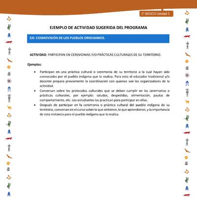 Actividad sugerida Nº 10- LC02 - INTERCULTURALIDAD-U1-ECO - PARTICIPAN EN CEREMONIAS Y/O PRÁCTICAS CULTURALES DE SU TERRITORIO Actividad sugerida Nº 10- LC02 - INTERCULTURALIDAD-U1-ECO - PARTICIPAN EN CEREMONIAS Y/O PRÁCTICAS CULTURALES DE SU TERRITORIO