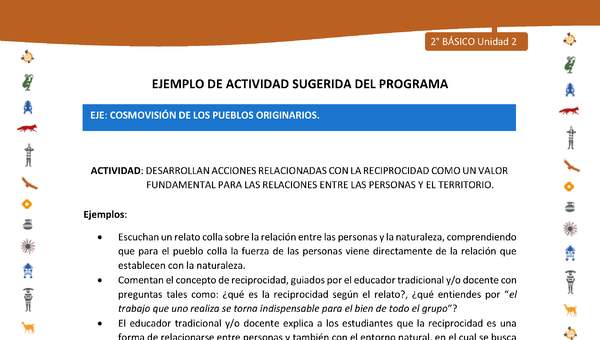 Actividad sugerida Nº 9- LC02 - INTERCULTURALIDAD-U2-ECO - DESARROLLAN ACCIONES RELACIONADAS CON LA RECIPROCIDAD COMO UN VALOR FUNDAMENTAL PARA LAS RELACIONES ENTRE LAS PERSONAS Y EL TERRITORIO. Actividad sugerida Nº 9- LC02 - INTERCULTURALIDAD-U2-ECO - DESARROLLAN ACCIONES RELACIONADAS CON LA RECIPROCIDAD COMO UN VALOR FUNDAMENTAL PARA LAS RELACIONES ENTRE LAS PERSONAS Y EL TERRITORIO.