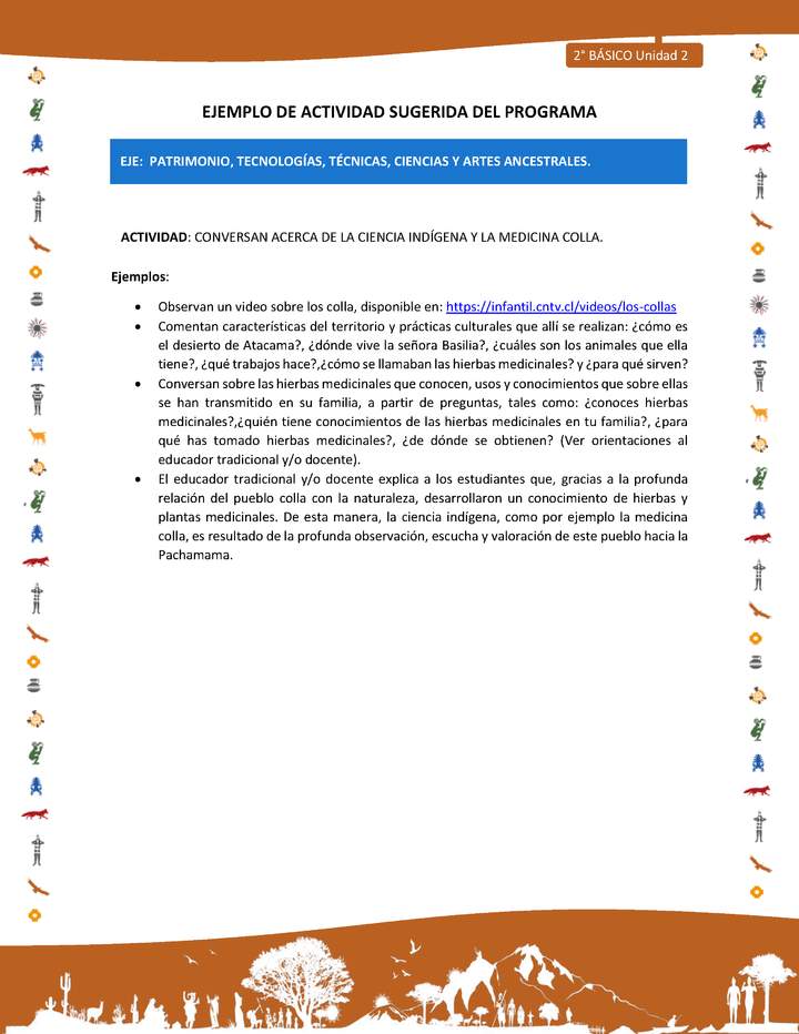 Actividad sugerida Nº 10- LC02 - INTERCULTURALIDAD-U2-EP - CONVERSAN ACERCA DE LA CIENCIA INDÍGENA Y LA MEDICINA COLLA Actividad sugerida Nº 10- LC02 - INTERCULTURALIDAD-U2-EP - CONVERSAN ACERCA DE LA CIENCIA INDÍGENA Y LA MEDICINA COLLA