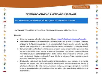 Actividad sugerida Nº 10- LC02 - INTERCULTURALIDAD-U2-EP - CONVERSAN ACERCA DE LA CIENCIA INDÍGENA Y LA MEDICINA COLLA Actividad sugerida Nº 10- LC02 - INTERCULTURALIDAD-U2-EP - CONVERSAN ACERCA DE LA CIENCIA INDÍGENA Y LA MEDICINA COLLA