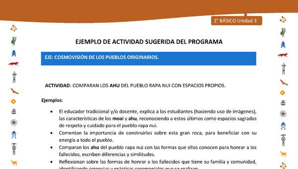 Actividad sugerida Nº 6- LC02 - INTERCULTURALIDAD-U3-ECO - COMPARAN LOS AHU DEL PUEBLO RAPA NUI CON ESPACIOS PROPIOS. Actividad sugerida Nº 6- LC02 - INTERCULTURALIDAD-U3-ECO - COMPARAN LOS AHU DEL PUEBLO RAPA NUI CON ESPACIOS PROPIOS.