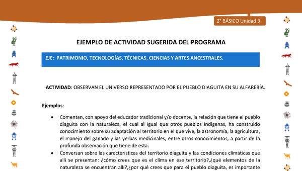 Actividad sugerida Nº 8- LC02 - INTERCULTURALIDAD-U3-EP - OBSERVAN EL UNIVERSO REPRESENTADO POR EL PUEBLO DIAGUITA EN SU ALFARERÍA Actividad sugerida Nº 8- LC02 - INTERCULTURALIDAD-U3-EP - OBSERVAN EL UNIVERSO REPRESENTADO POR EL PUEBLO DIAGUITA EN SU ALFARERÍA