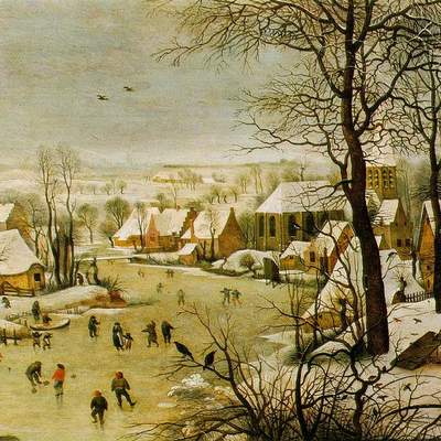 Paisaje de invierno con patinadores de Pieter Brueghel Paisaje de invierno con patinadores de Pieter Brueghel
