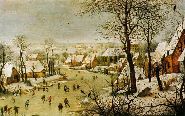 Paisaje de invierno con patinadores de Pieter Brueghel Paisaje de invierno con patinadores de Pieter Brueghel