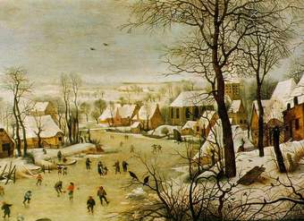 Paisaje de invierno con patinadores de Pieter Brueghel Paisaje de invierno con patinadores de Pieter Brueghel