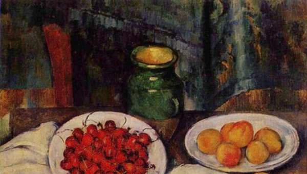 Naturaleza Muerta con Cerezas y Melocotones de Paul Cezanne Naturaleza Muerta con Cerezas y Melocotones de Paul Cezanne
