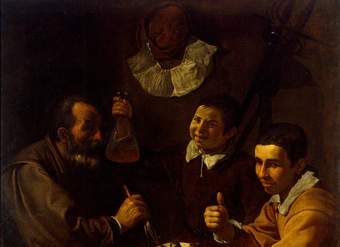 Tres Hombres en la mesa de Diego Velásquez Tres Hombres en la mesa de Diego Velásquez