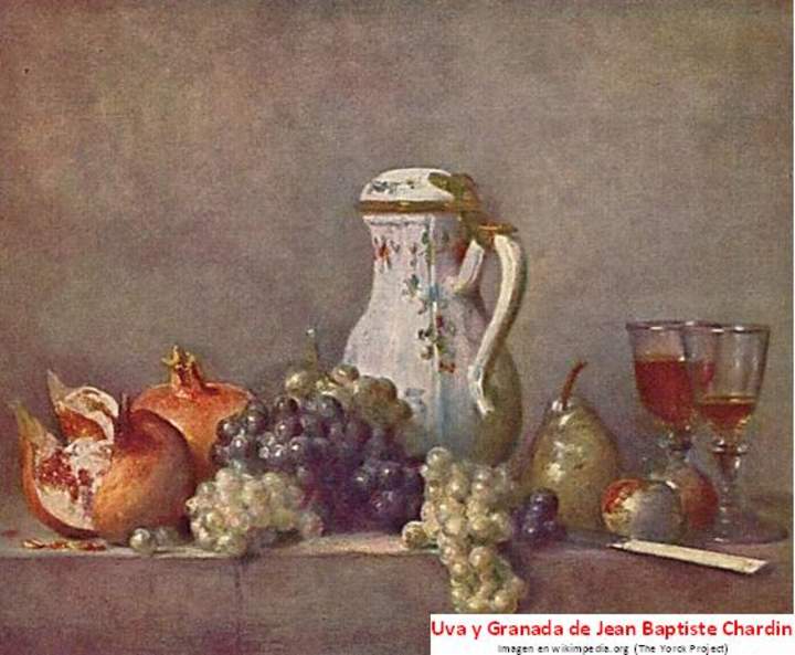 Uvas y Granadas de Jean Baptiste Chardin Uvas y Granadas de Jean Baptiste Chardin