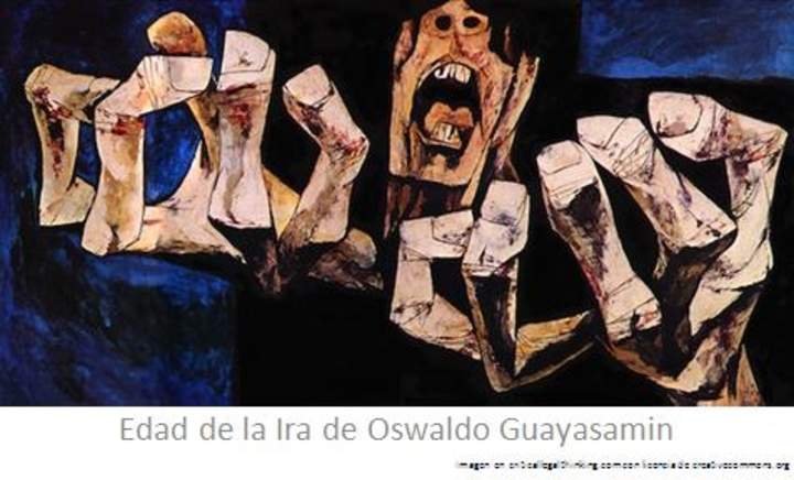 Las manos de la protesta de Oswaldo Guayasamin Las manos de la protesta de Oswaldo Guayasamin